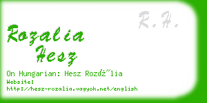 rozalia hesz business card